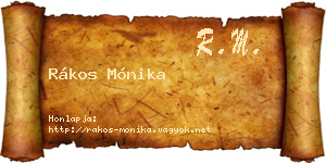 Rákos Mónika névjegykártya