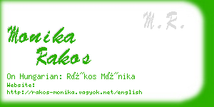 monika rakos business card